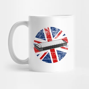Harmonica UK Flag Britain Harmonicist British Musician Mug